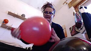 hey, wanna see big wet orgasm with these huge balloons?