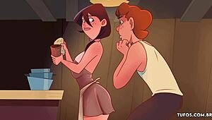 Country Werewolf Bangs Two Rural Chicks at Once. Wild Hentai Action!