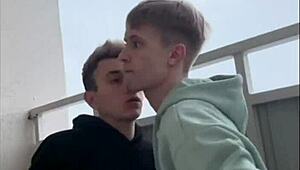 I spotted a sexy twink jerking off, so I joined and sucked his cock