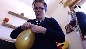 hey, wanna see big wet orgasm with these huge balloons?