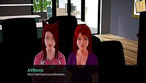 My new family 275: Redhead anime girl with small tits and big ass