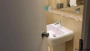 yo, caught my hot stepmom sharing hotel bed with son... unreal shower spying! 🛏️