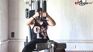 Spanish Fitness Latina Teen Gets Wild in Gym Session