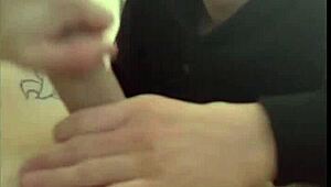 I spotted a sexy twink jerking off, so I joined and sucked his cock