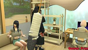 Itachi romances Hinata then fucks her ass hard, filling her with cum! 😈