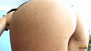 Skinny milf tricked her step-son's friend into banging her trimmed pussy for a facial