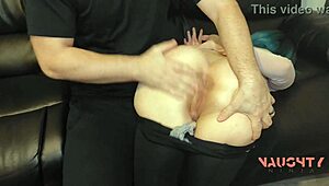 step-sister botches self-defense lesson, ends up in wild cowgirl ride.