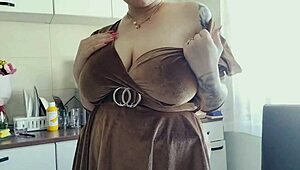 hot teen 18+ strips pantyhose at window and plays with dick