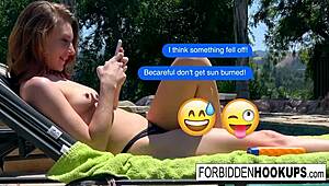 Delivery driver hooks up with his step sister, leading to hardcore fucking, facial cumshot, and taboo teen 18+ action.