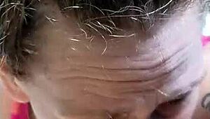 Florida Swinger Loves Camera While Giving Outdoor Blowjob in Car