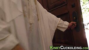 Cuckolding arabic skank blows and fucks, she says