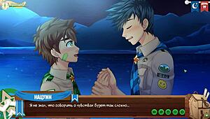 game friends camp episode 27 - natsumi and keitaro have sex on the pier russian voice acting