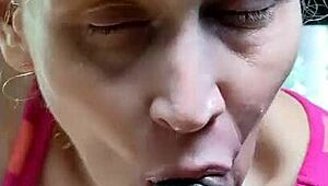 Florida Swinger Loves Camera While Giving Outdoor Blowjob in Car