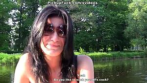 Ebony Girl Picked Up for Hardcore Fuck in Forest for 200 Euros