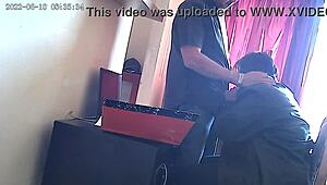 Office blowjob turns into outdoor creampie with boss