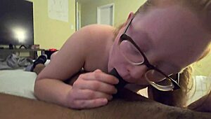 snowbunny teases with deepthroat until cum covers her chest