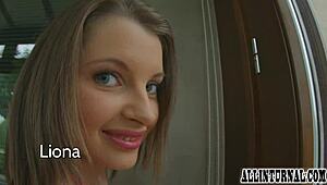 Leona Receives Rough Anal Sex and Creampie After Intense Blowjob