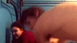 tied up teen begs for hair pull during fuck.