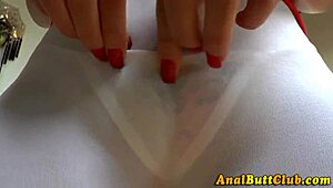 Oh wow, big butt Asian gags on deepthroat and gets ass toyed!