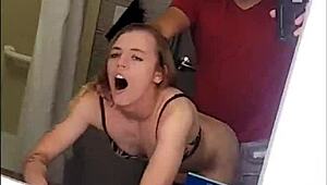 I fucked the tiny petite freshman i met at the town club in the hotel bathroom