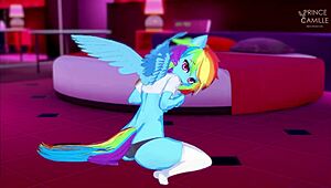 i think rainbow dash wants me to ride her after we touch each other in my little pony