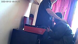 Office blowjob turns into outdoor creampie with boss