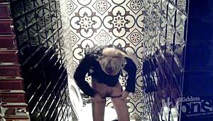 Spying on that tight pink anus through a hidden cam