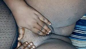 Amateur Mature Woman Fingers Her Wet Hairless Pussy In Quickie