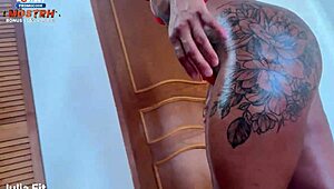 hot oily bitch in red bikini craves all the white sauce in steamy action. who knew anime could get this wild?