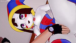 pomni takes off her towel so she can fuck better without censorship in this amazing parody