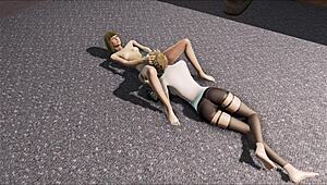 fallout 4 katsu and emogene share emotional lesbian moment