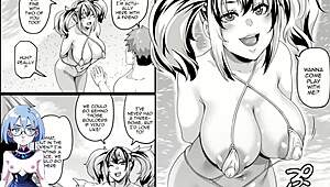 Beach vacation turns into casual sex with detailed scenes in anime hentai.