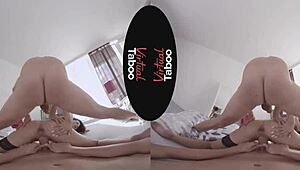 Virtual taboo story with a brunette