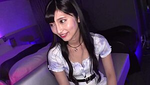 Part 2! Moa-chan, slender beauty clerk, meets at cafe for wild sucking. She’s crazy for cock, squirting non-stop in hardcore sex!