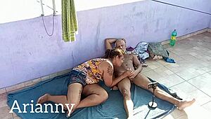 leo ogro and arianny koda fuck on terrace