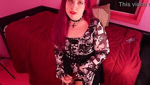 Cute tranny Pinky jerks massive cock for POV cumshot... damn hot! 😘