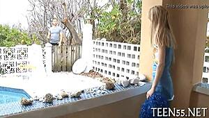 Teen Couple in Hardcore Action with Young Pussy Sucking