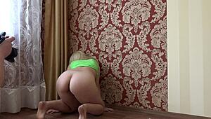 Amateur Photo Shoot Reveals Hairy Pussy and Juicy Booty