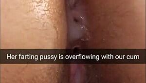 my cheating wife gets multiple creampies in her tight pussy