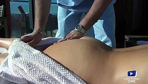 Does the masseur fuck me on the balcony? Yes, with my big tits bouncing