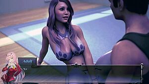 Erotic yoga game features the deluca family in sensual poses