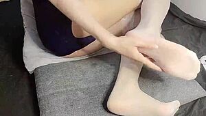 hey, into feet? check this slim twink’s fetish play!