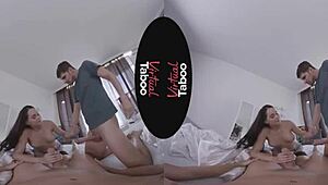 Virtual taboo story with a brunette