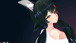 White girl deepthroats big cock in anime 3D