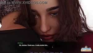 In episode 4, Ella's having a great time on the phone when she suddenly gets licked. She's seducing the devil in this wild threesome.