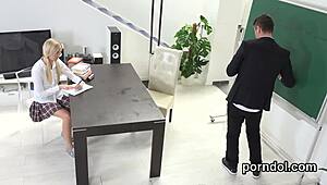 young girl teased and nailed by older mentor