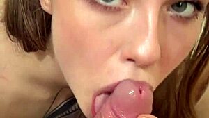 hot canadian blonde feels intense pleasure deep-throating, rimming, and taking cum in mouth from pov