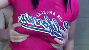 Amazing fun sex in the bathroom with my best friend!