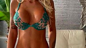 Monika Fox Posing Seductively in Lingerie at Pornshoot