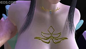 3D Sexy Cosplay Asian Whore Cheats with Huge Cock